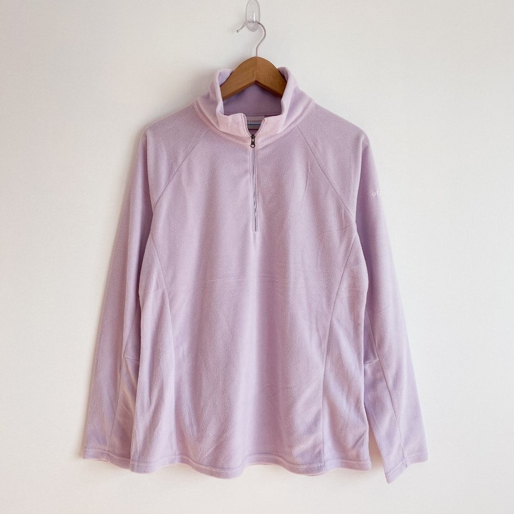 Columbia NWOT Women's Light Weight Fleece, Half Zip Pull Over, Purple, Size L